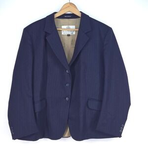 Bernard Weatherill Wool Pinstripe Blazer 20R Navy Blue Millers Corporate Classic